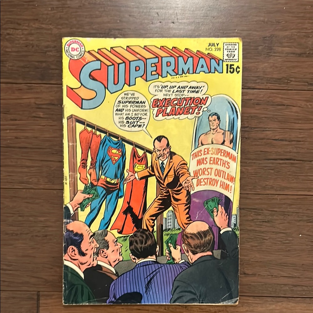 Superman National Comic Book - July No. 228 Execution Planet Cover